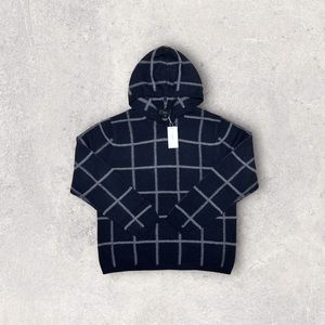 Cashmere Grid Hoodie - Vince